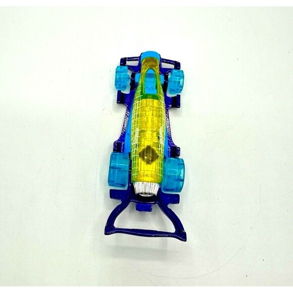 2019 HOT WHEELS CARBONATOR  BLUE & YELLOW 1:64 DIECAST 3 3/8" BOTTLE OPENER CAR - Picture 2 of 7